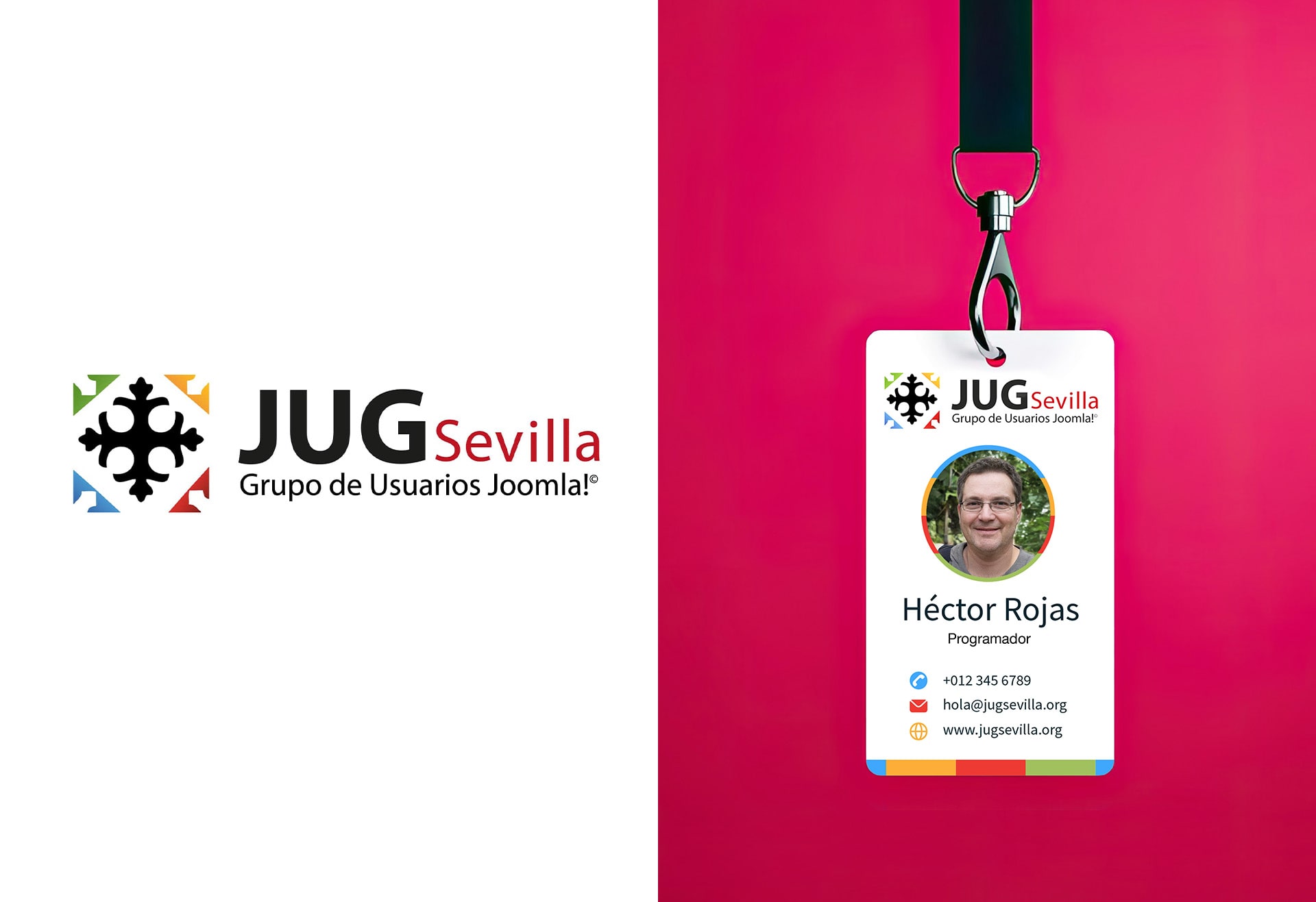 Muestras donde se aplica el logo de Jug Sevilla en diferentes medios