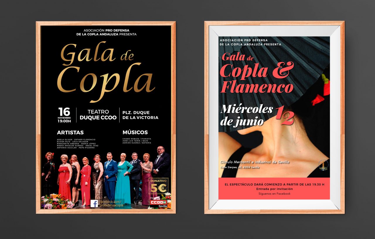 Cartel de eventos de Espectaculo de Copla Andaluza, Prodefensa de La Copla Andaluza