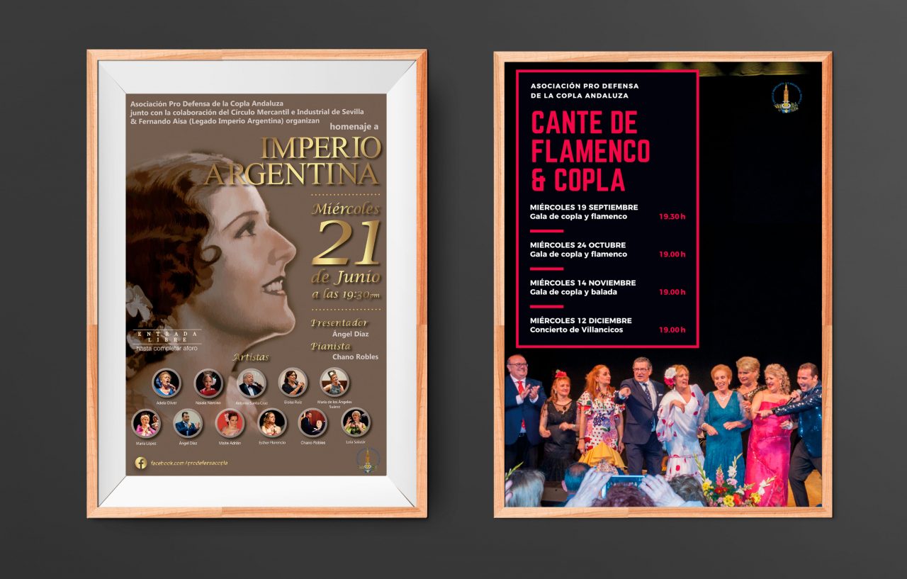 Cartel de eventos de Espectaculo de Copla Andaluza, Prodefensa de La Copla Andaluza