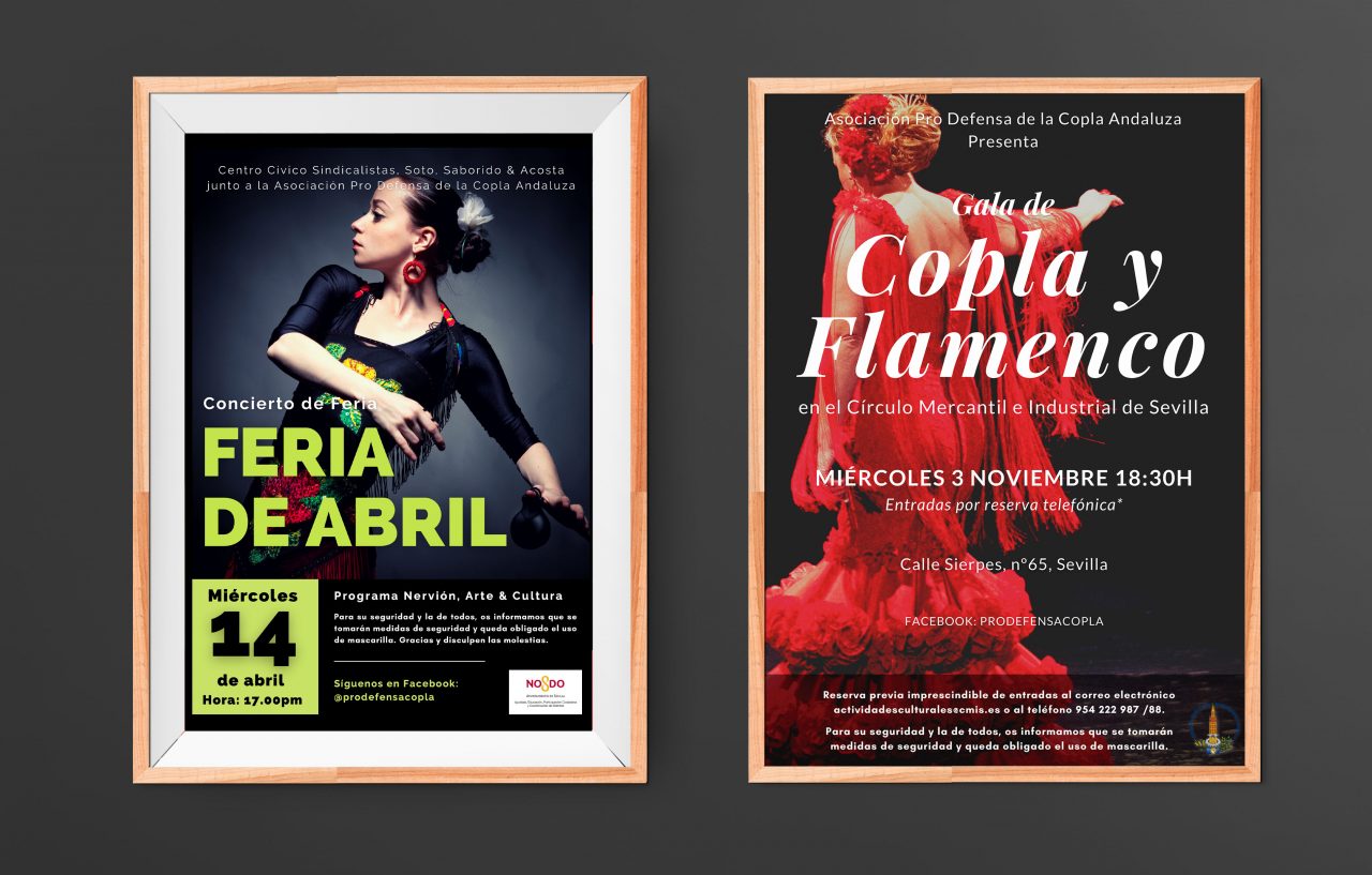 Cartel de eventos de Espectaculo de Copla Andaluza, Prodefensa de La Copla Andaluza