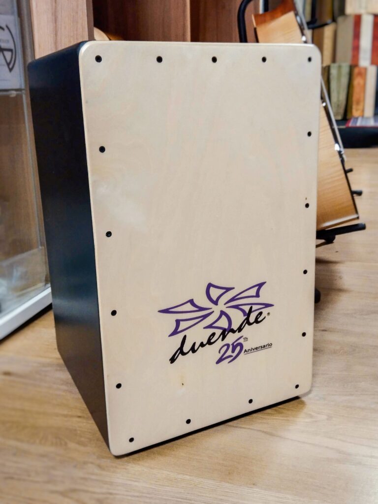 Cajón Flamenco Duende Percusión Logotipo 25 Aniversario