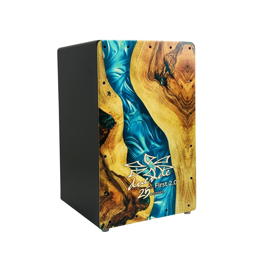 Cajón Flamenco Duende First 2.0 25 Aniversario. Modelo Color Azul.